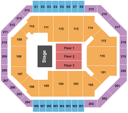 Chartway Arena at Ted Constant Convocation Center Seating Chart: Blippi