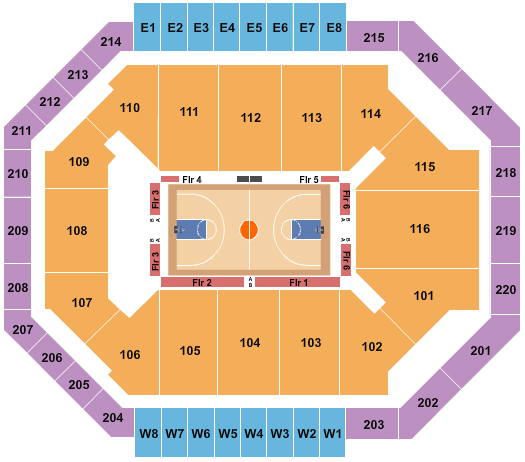 Chartway Arena at Ted Constant Convocation Center Seating Chart: Basketball - Globetrotters