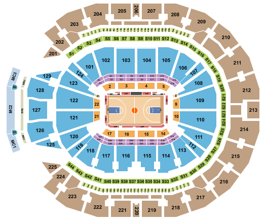 Chase Center Seating Chart: Baskteball RO