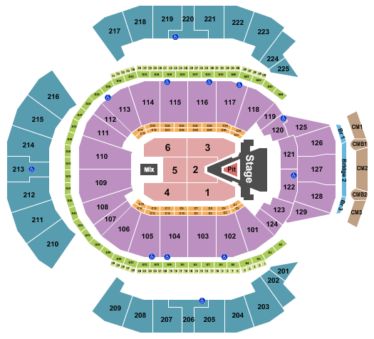 Chase Center Seating Chart: Aerosmith 2023