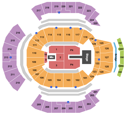 Golden One Center Seating Chart For Concerts