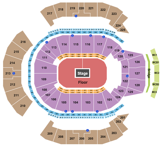 Chase Center Seating Chart: Billie Eilish