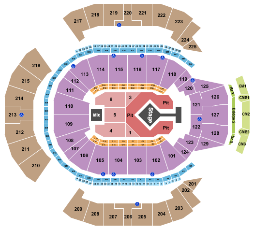 Chase Center Seating Chart: Blink 182