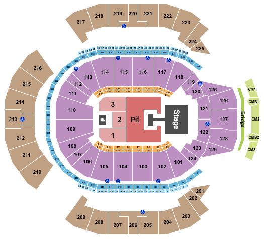 Chase Center Seating Chart: Demi Lovato