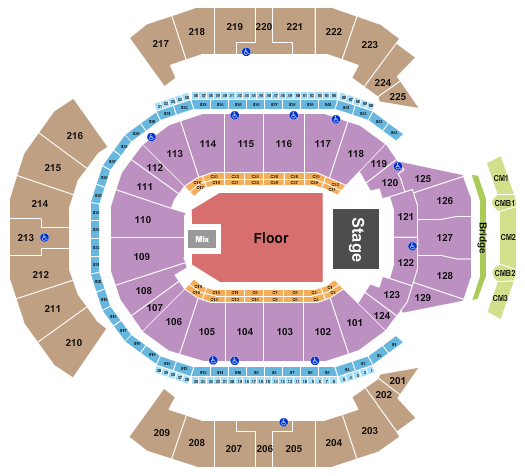 Chase Center Seating Chart: Endstage GA Floor
