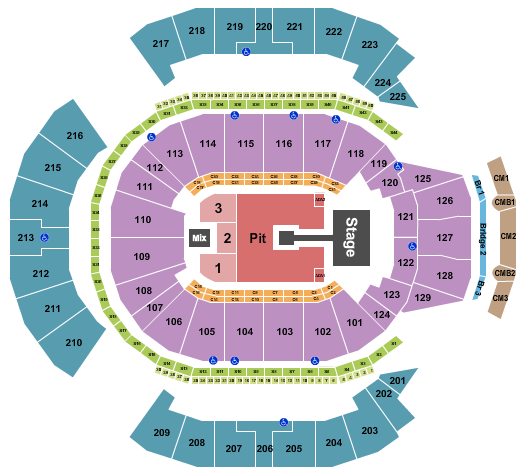 Chase Center Seating Chart: Endstage Pit