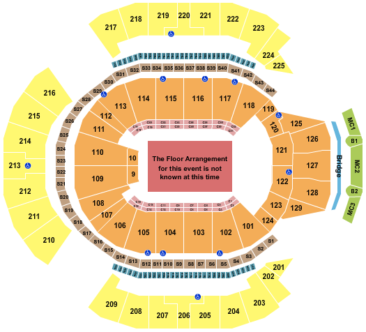 Chase Center Seating Chart: Generic Floor
