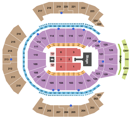 Chase Center Seating Chart: Jonas Brothers