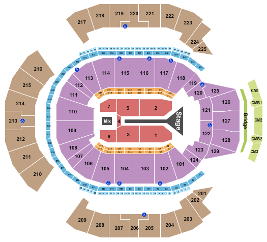 Chase Center Seating Chart: Maroon 5