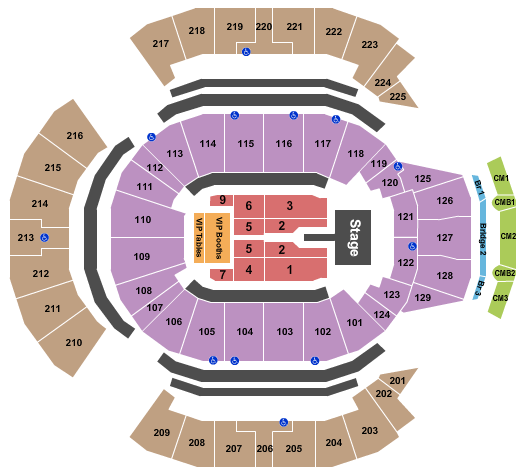 Chase Center Seating Chart: Mary J. Blige