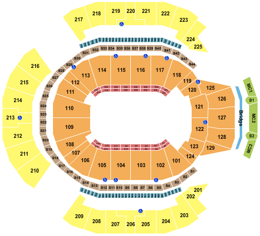 Chase Center Seating Chart: Open Floor