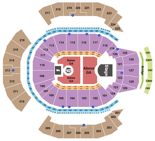 Chase Center Seating Chart: Phoebe Bridgers