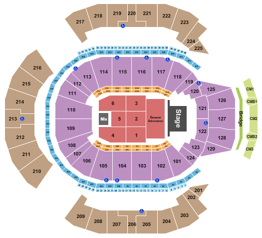 Chase Center Seating Chart: Springsteen