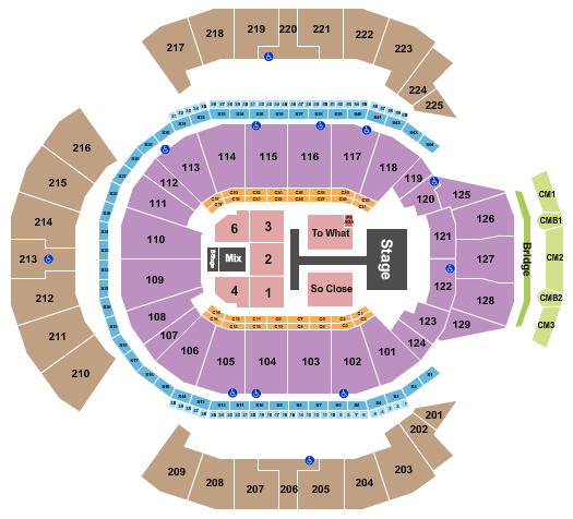 Chase Center Seating Chart: Tate McRae