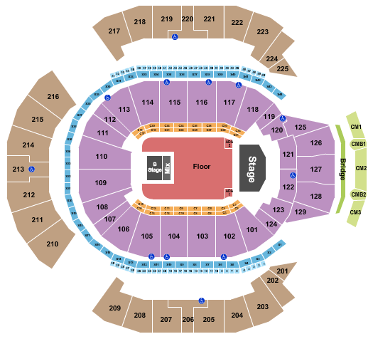 Chase Center Seating Chart: Tyler the Creater