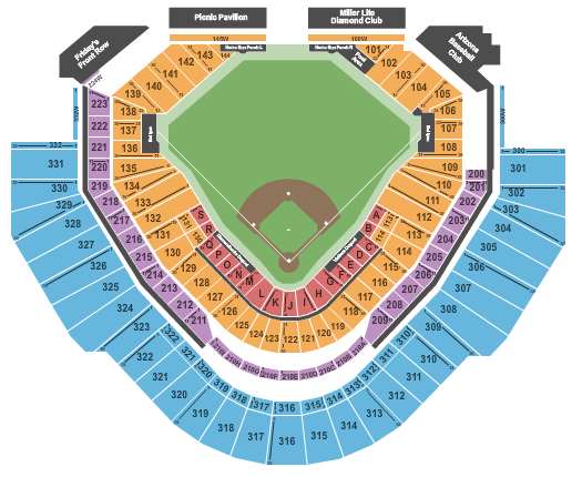 Chase Field Seating Chart: Baseball