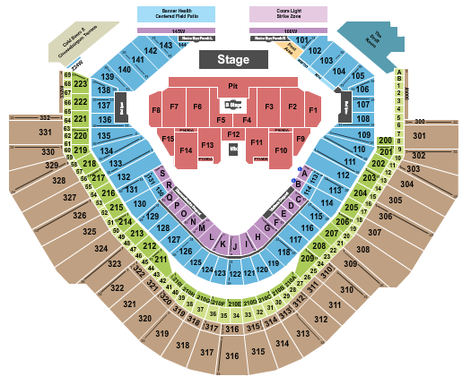 Chase Field Seating Chart: My Chemical Romance