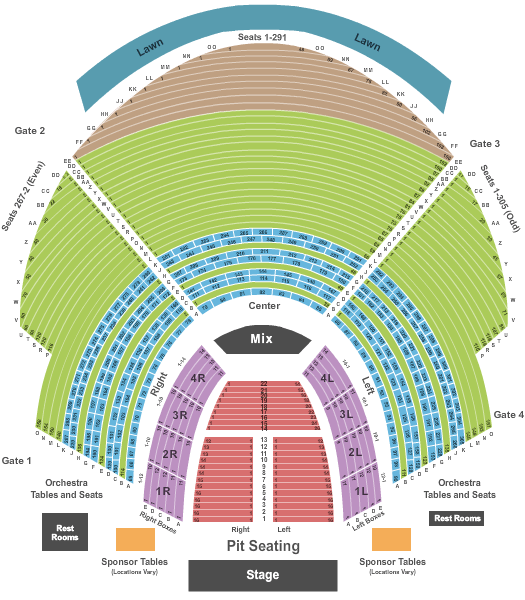 Cadence Bank Amphitheatre at Chastain Park Seating Chart