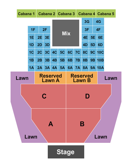 Chateau Ste Michelle Winery Seating Chart: Endstage with Tables 2