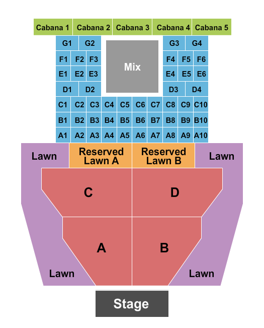 Chateau Ste Michelle Winery Seating Chart: Endstage with Tables