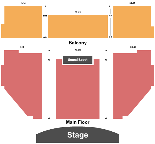 Chatham Capitol Theatre Seating Chart: End Stage