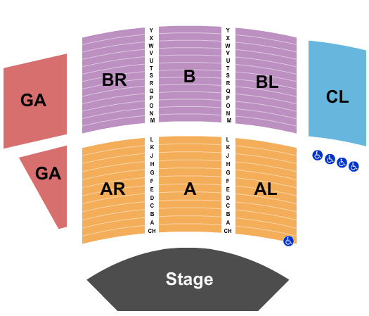 Chautauqua Auditorium Seating Chart: End Stage