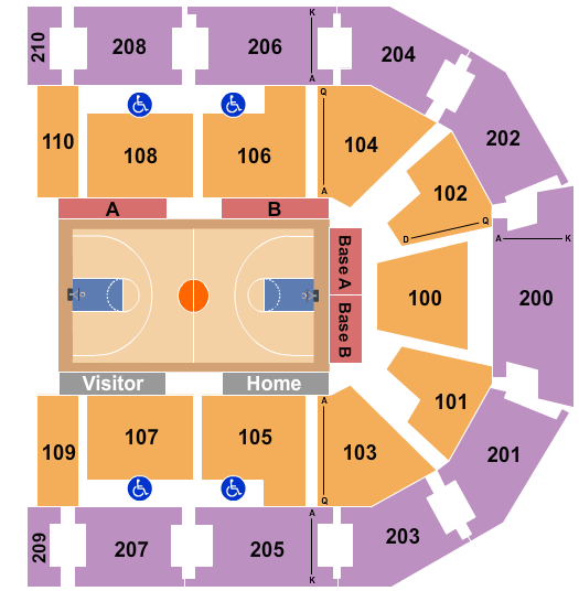 Chesapeake Employers' Insurance Arena Seating Chart: Basketball