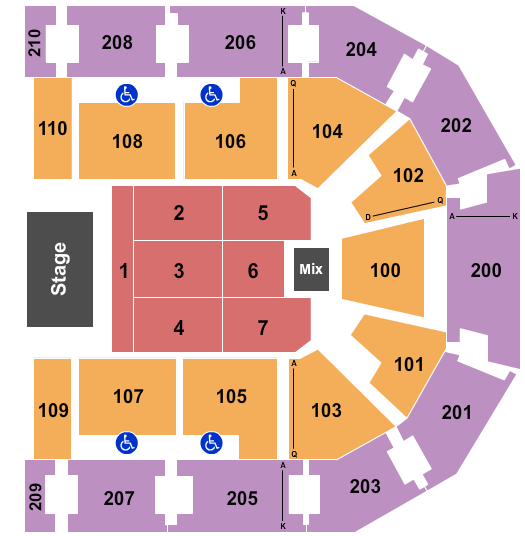 Chesapeake Employers' Insurance Arena Seating Chart: Endstage 2