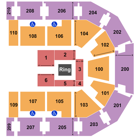 Chesapeake Employers' Insurance Arena Seating Chart: TNA Wrestling