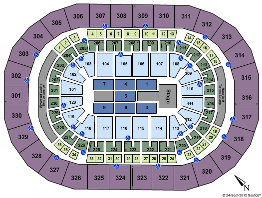 Chesapeake Energy Arena Seating Chart