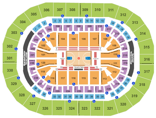 Stockton Thunder Arena Seating Chart