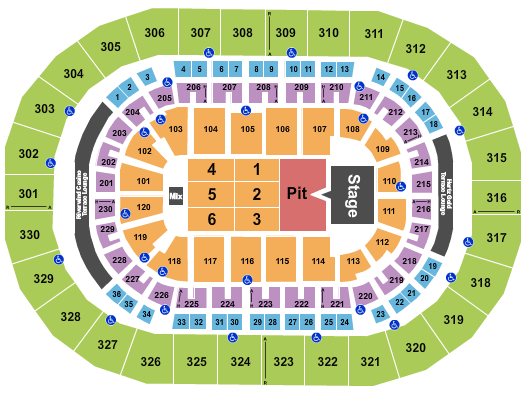 Bruno Mars Fargodome Seating Chart