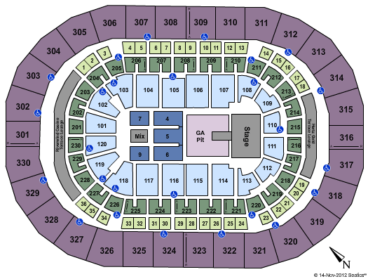 Chesapeake Energy Arena Seating Chart