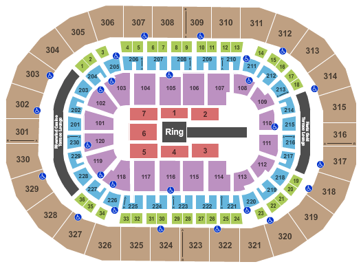 Wwe Raw Cleveland Seating Chart