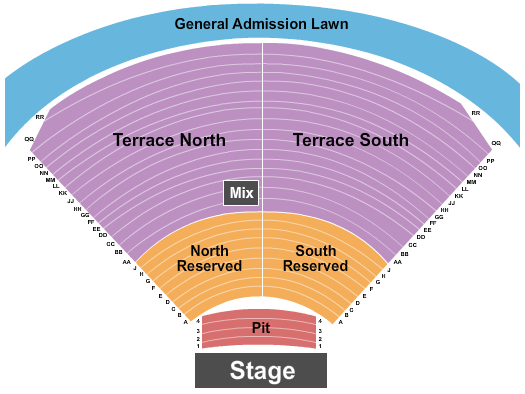 Chesterfield Amphitheater Seating Chart: End Stage
