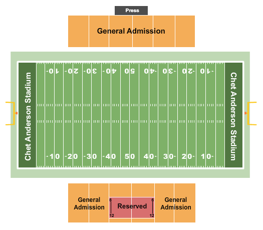 Chet Anderson Stadium Seating Chart: Football