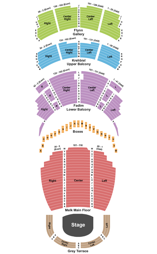 Chicago Symphony Center Seating Chart: End Stage