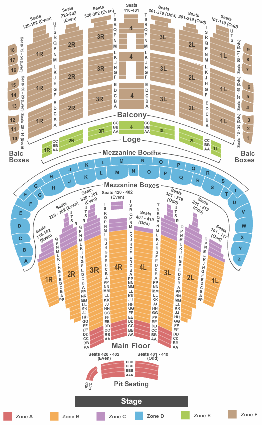 Hobby Theatre Seating Chart