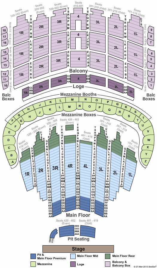The Chicago Theatre Seating Chart