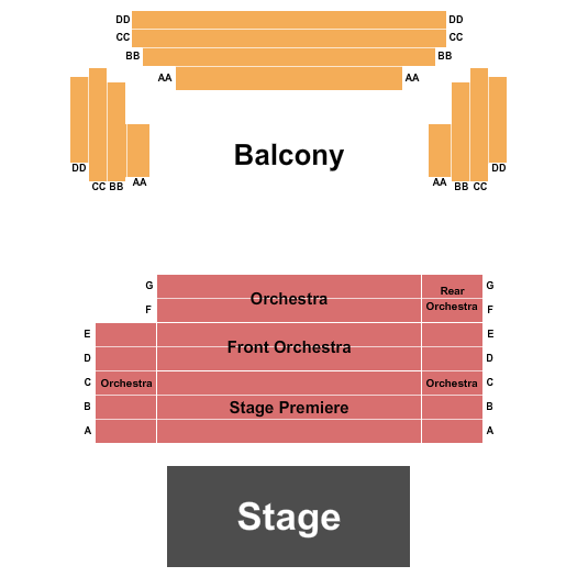 Chief's On Broadway Seating Chart: Endstage 3