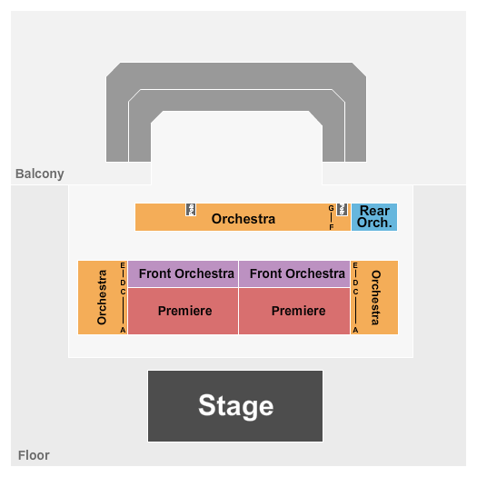 Chief's On Broadway Seating Chart: Endstage 3 - No Balc