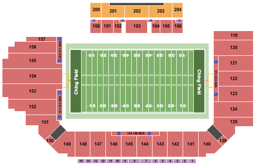 Ching Athletics Complex Map