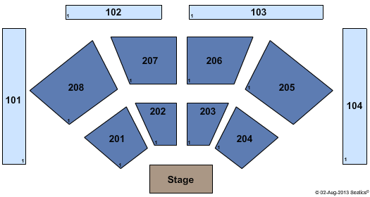 Choctaw Casino & Resort - Durant Seating Chart: End Stage