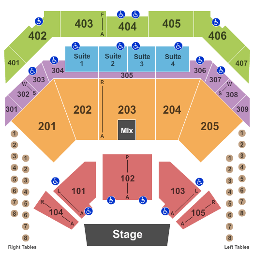 Paradise Cove Seating Chart