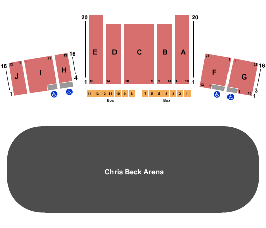 Chris Beck Arena at Sonoma County Fairgrounds Seating Chart: Monster X