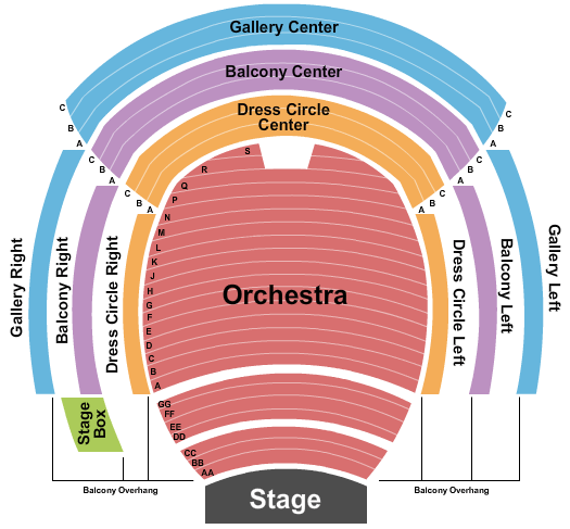 Harold Miossi Hall at Christopher Cohan Performing Arts Center Seating Chart: Endstage 2