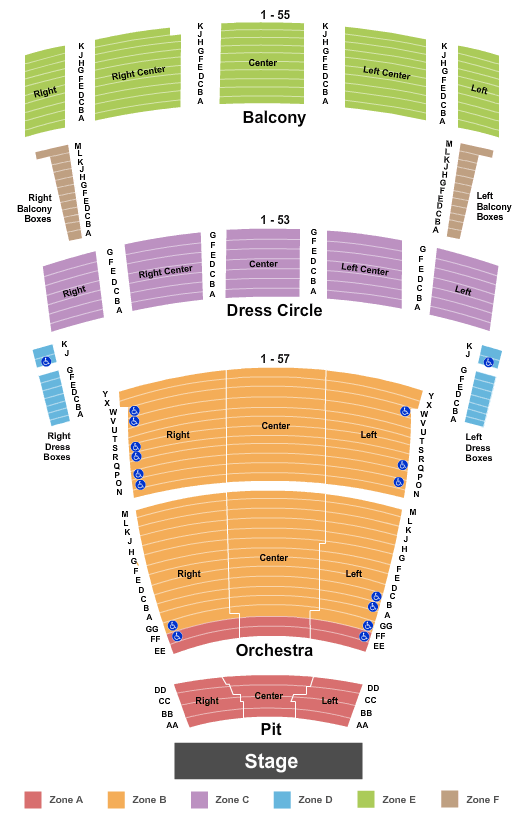 Fiddler On The Roof Seating Chart