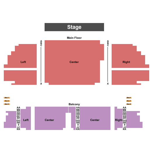 Chrysler Theatre Seating Chart: End Stage