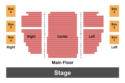 Chrysler Theatre Seating Chart: Endstage No Balc