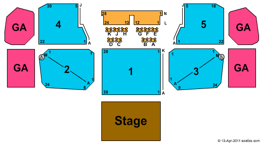 Chukchansi Gold Resort And Casino Seating Chart: End Stage